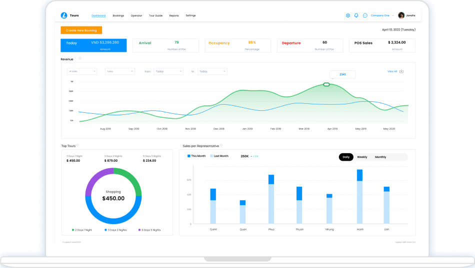 logistech bms company management software